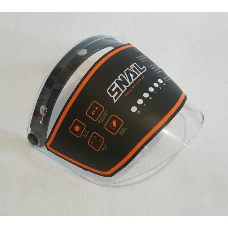 visor snail model flat clear / Visor Helm Universal /Kaca Helm / Kaca snail