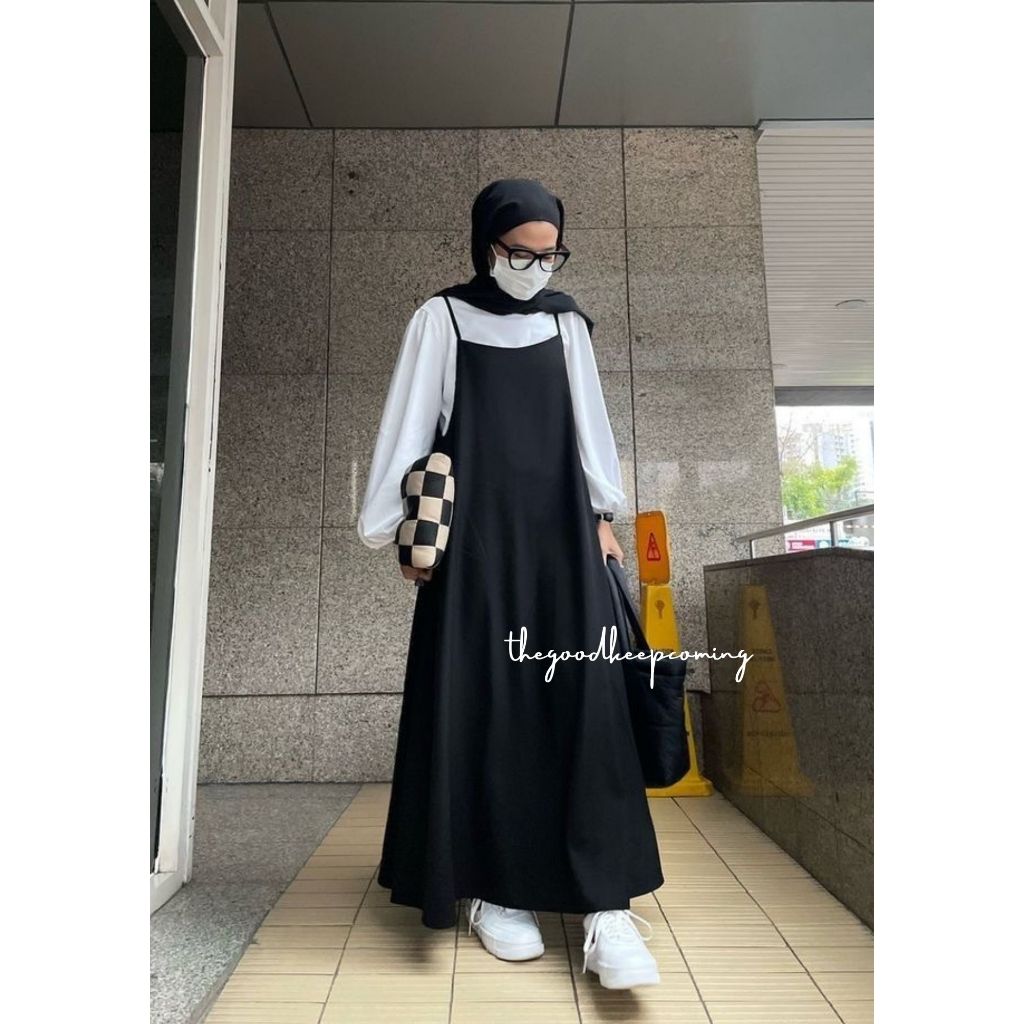 BigSize Dress Overall NAISHA Dress Tunik Gamis Hijab Panjang Wanita korea A Line Pantai Maxi Casual 