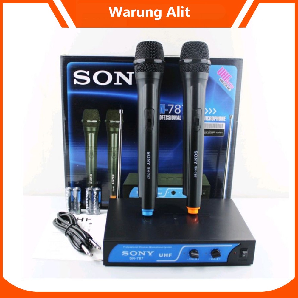 Mic Wireless SONY SN 787 / SONY SN787 / SN 878 Microphone UHF + Receiver