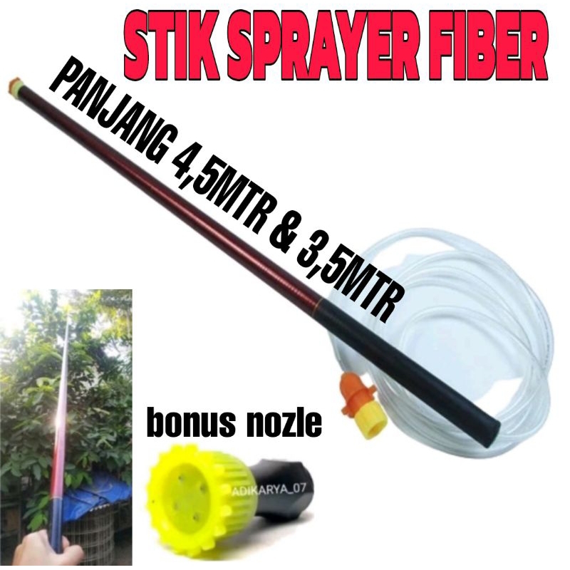 [gratis nozle] Stik Sprayer Elektrik Fiber 4,5meter 3,5meter/ Stik sprayer elektrik panjang stik spr