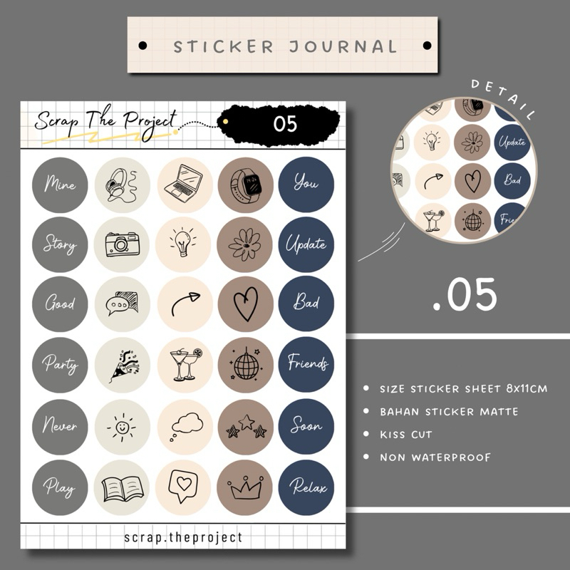 

STICKER DECO PLANNER / MONOCHROME SMALL DOTS STICKER / STP - 05