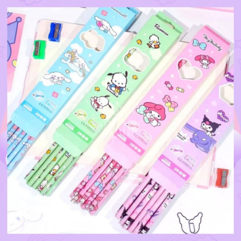 

Pensil 2B Sanrio 12pcs + Serutan/Pengraut