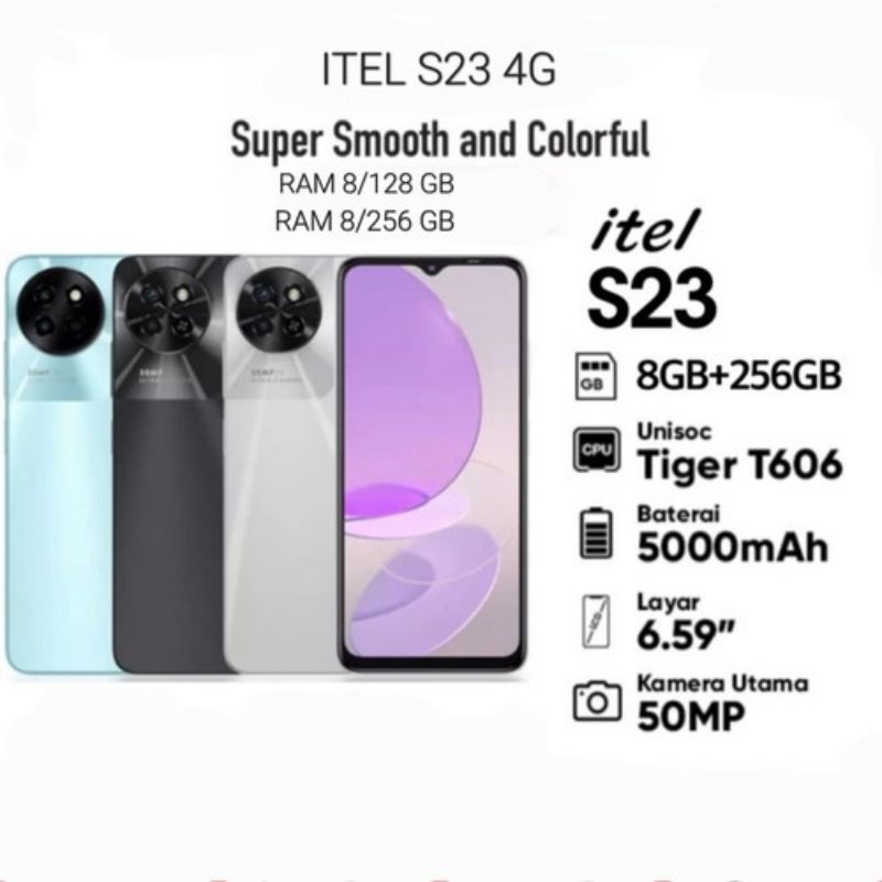 HP ITEL S23 4G RAM 8/128GB | RAM 8/256GB GARANSI RESMI