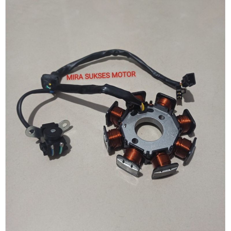 SPUL SPULL SATRIA FU 150 LAMA SATRIA FU 150 KARBU SPOL SPOLL STATER STARTER ASSY PLUS PULSER KOMPLIT