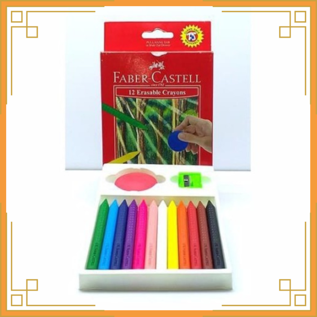 

FABER CASTELL Erasable crayon 12 dan 24 warna