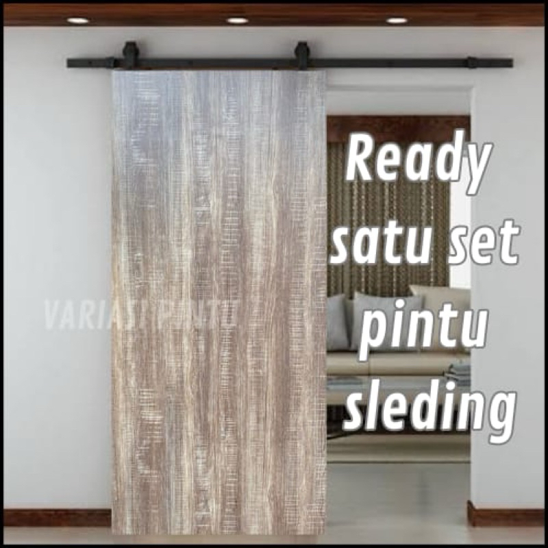 satu set pintu geser tinggal pasang / pintu geser / pintu minimalis / pintu kamar / pintu Sleding