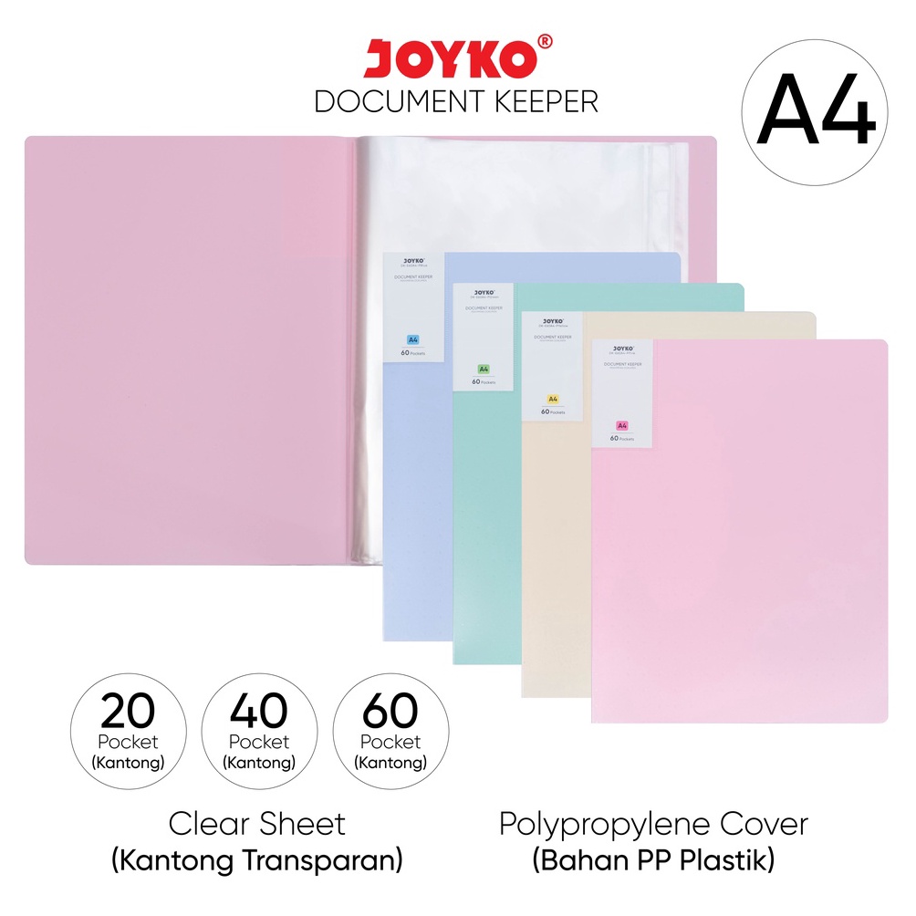 

Diskon Gede Document Keeper Clear Holder Map File Dokumen Folder Joyko DK Pastel
