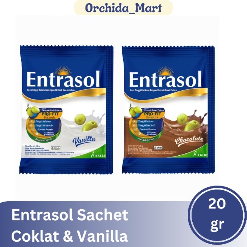 

Susu Entrasol Sachet Renceng isi 10 sachet (@20gr) Rasa Coklat dan Vanilla