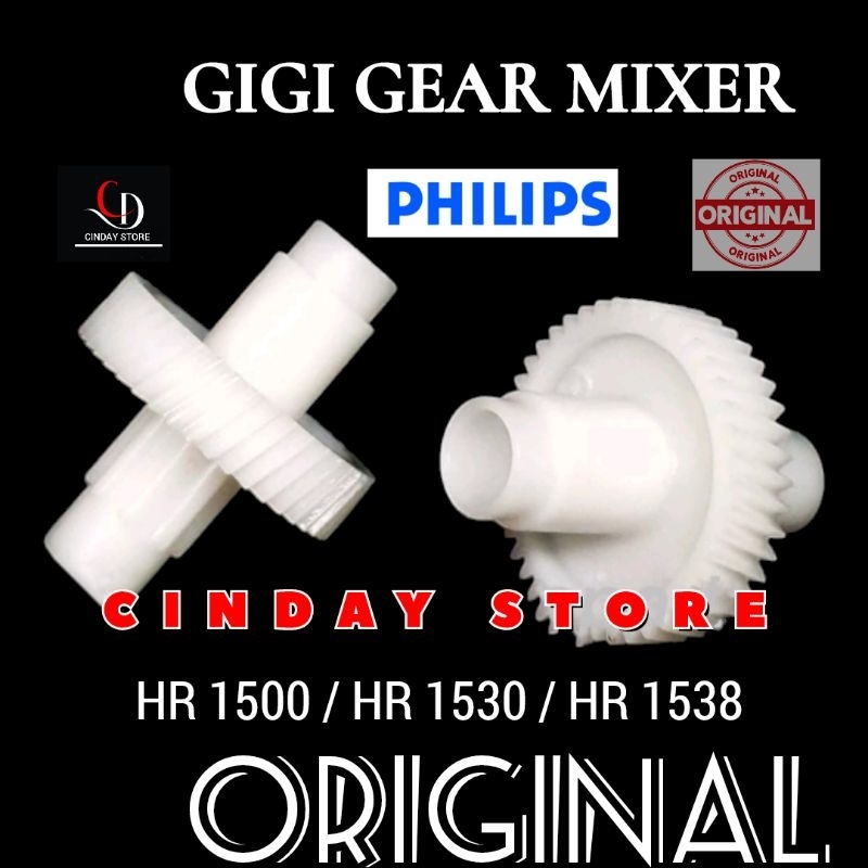 GIGI GEAR MIXER PHILIPS ORIGINAL HR1500/HR1538/HR1530 | SEPASANG GEAR MIXER PHILIPS