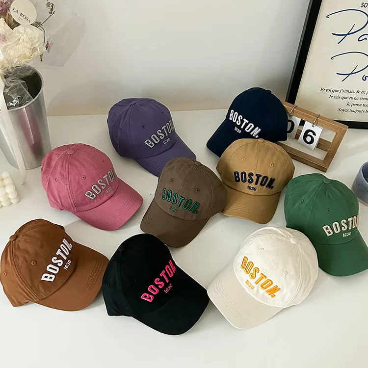 Topi baseball anak unisex Boston / topi anak lakilaki dan perempuan santai