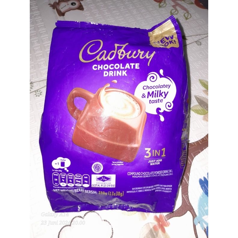 

MURAH Cadbury Chocolate Hot Drink Uk 390g (13×30g)