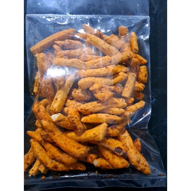 

Bastik Pedas Daun Jeruk 150 gr / Basreng Pedas Daun Jeruk