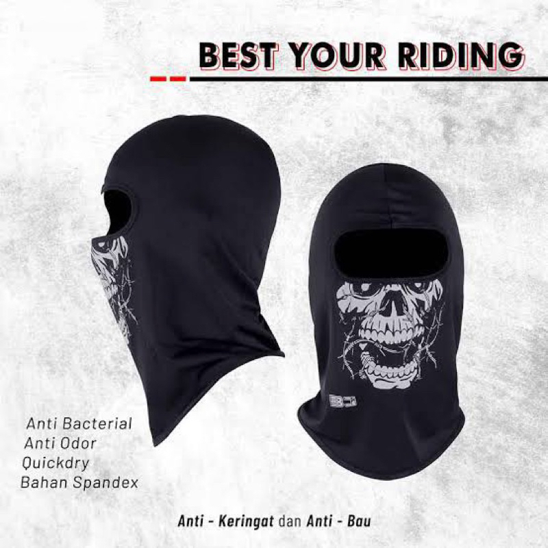 masker buff ninja full Face tengkorak premium berkendara motor kerja
