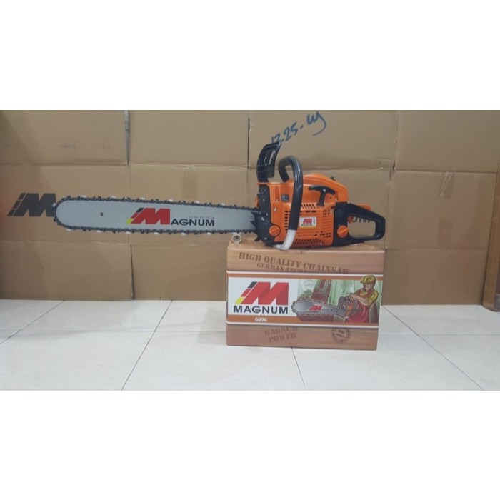 Mesin Potong Kayu Chain Saw 22" Chainsaw MG-6898 Merek MAGNUM Complete Bar Laser 22 inchi