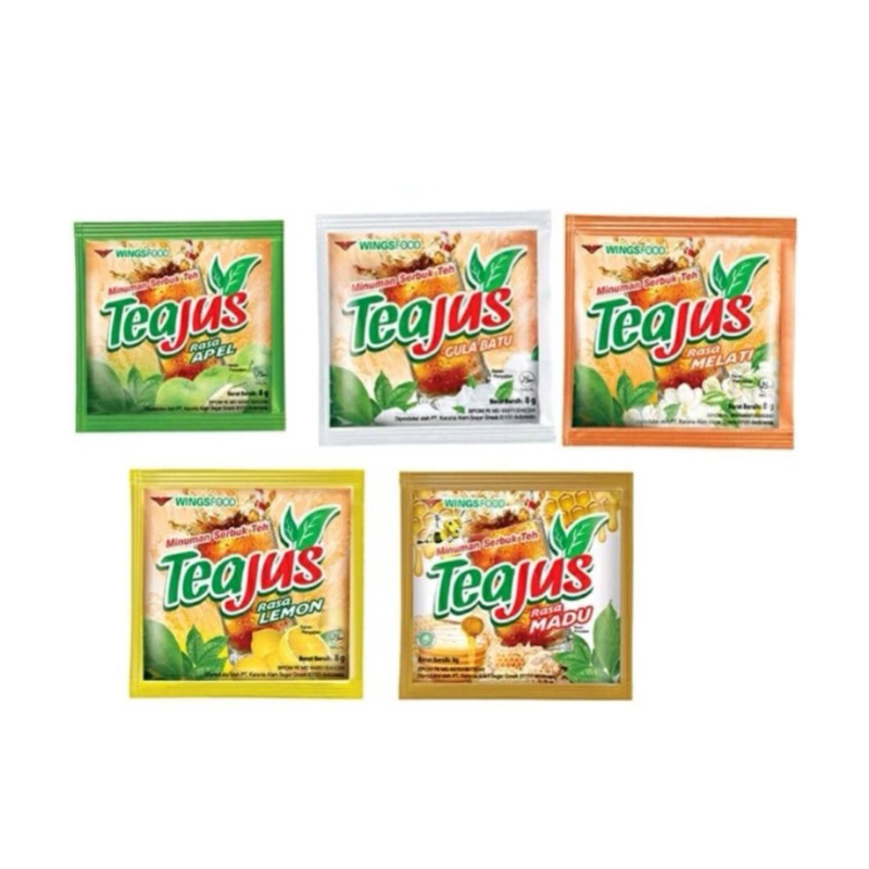 

[AYOBUY.ID] TEAJUS MINUMAN SERBUK RASA TEH ANEKA RASA 6g 1 RENCENG (ISI 10)