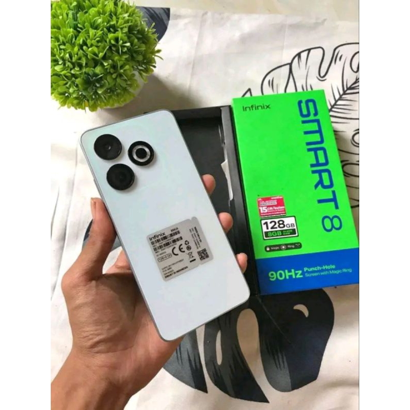 HANDPHONE SECOND MURAH INFINIX SMART 8 4/128 BEKAS PAKAI MULUS