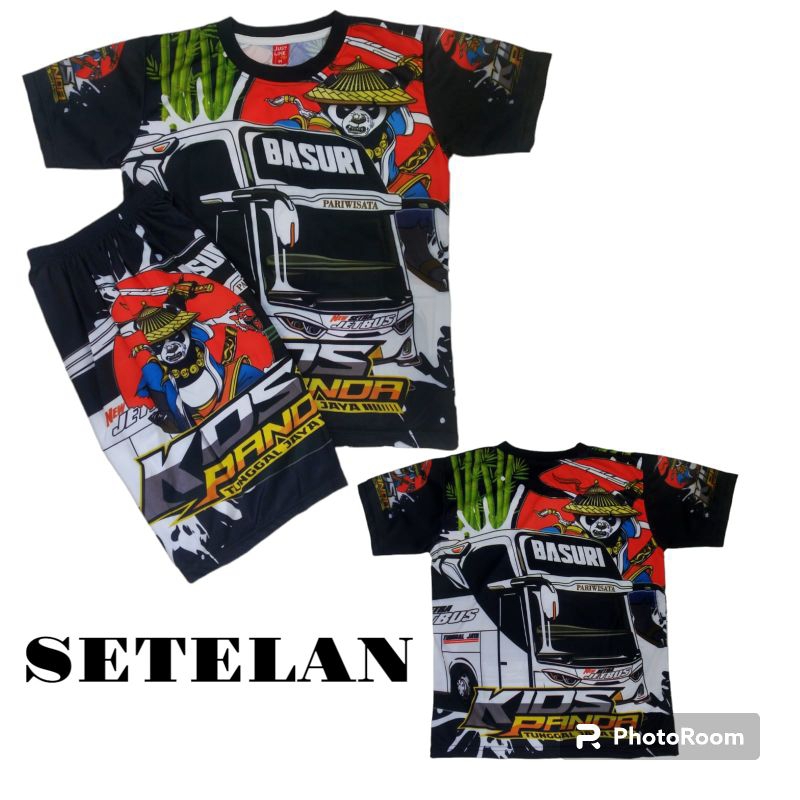 SETELAN BAJU ANAK-ANAK/SETELAN BAJU BUS BASURI/SETELAN BAJU BUS TELOLET