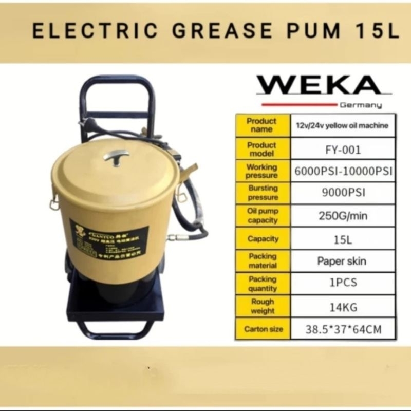 Electric Grease Pump 15 Liter Pompa Pelumas Listrik 15L 220V