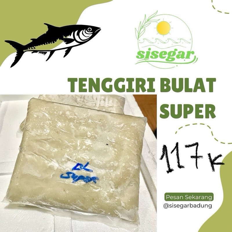 

Ikan tenggiri Giling Bulat Super 1kg Beku/Frozen