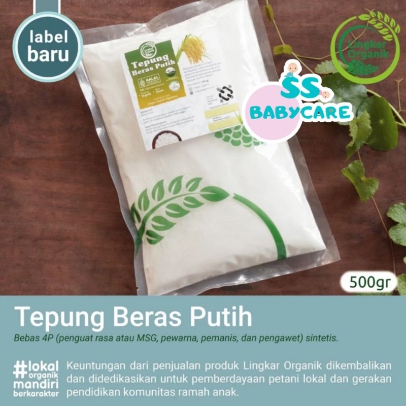 

Lingkar Organik Tepung Beras Putih Organik 500gr - Gluten Free - Non GMO