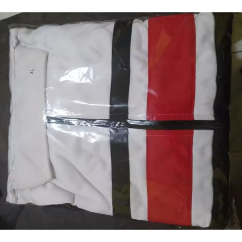 BEST SALE Jaket Pria/wanita tracktrop kombinasi putih hitam strip merah