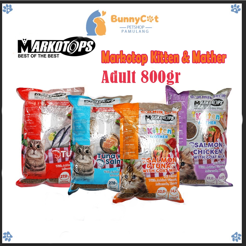 Makanan kucing kering premium MARKOTOPS Freshpack 800gr - makanan kucing murah MARKOTOPS DRY