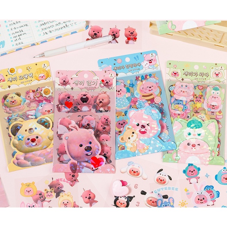 

STIKER PACK STICKER LOOPY PORORO POMPOMPURIN GELATONI HANGYODON