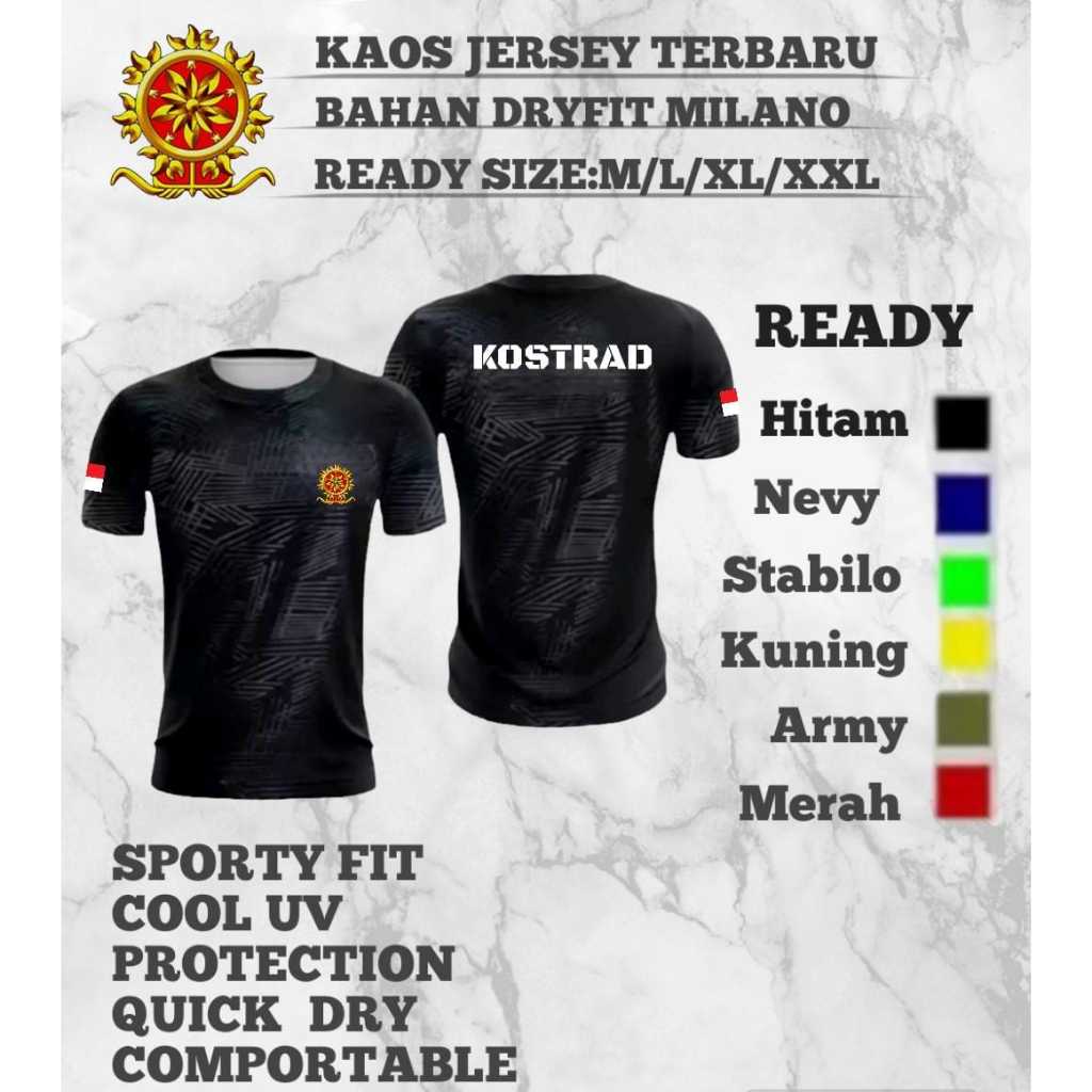 kaods embos kostrad /kaos jersey kostrad /bahan yfit embos