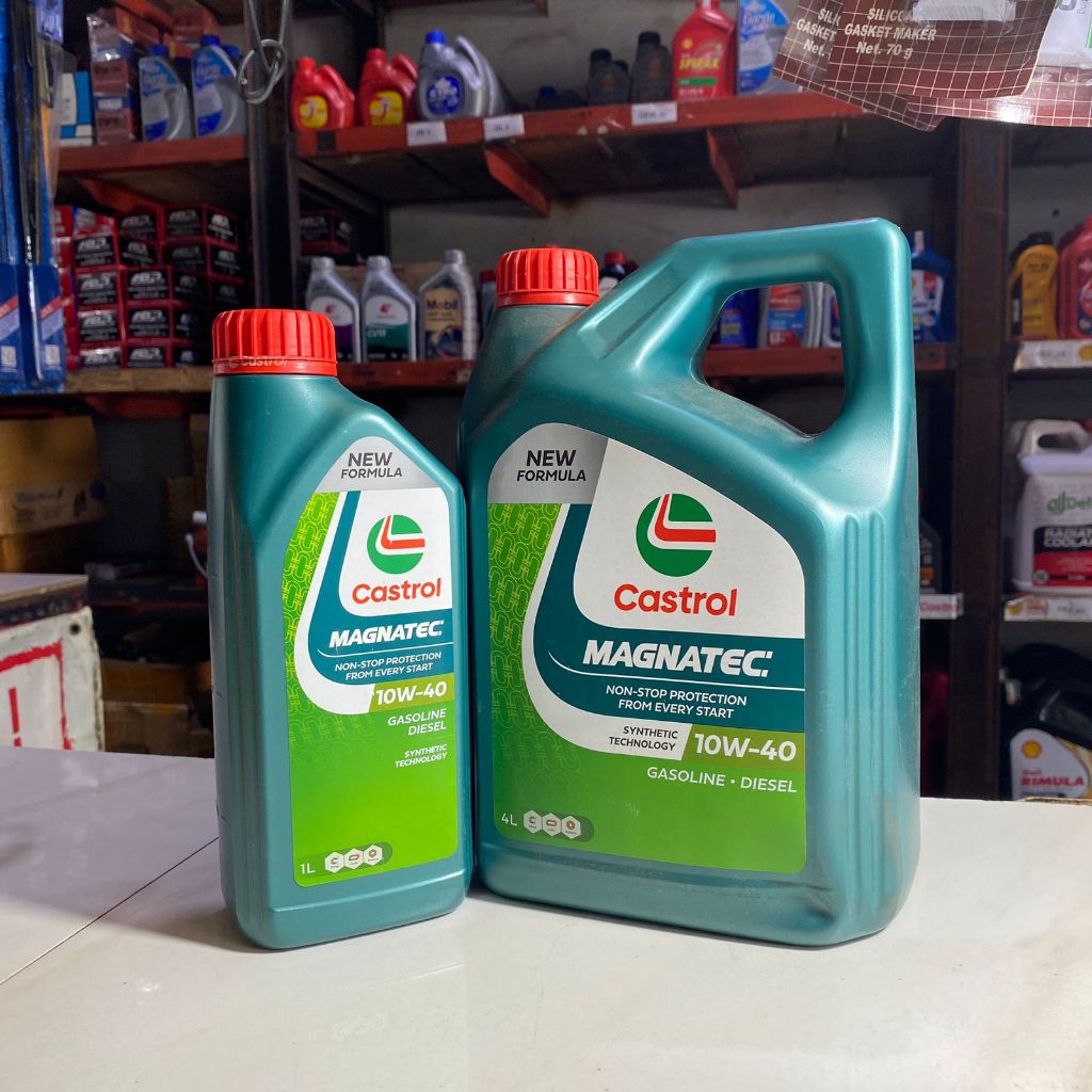 CASTROL Oli Mesin Mobil Magnatec 10W-40 Synthetic Technology Bensin Diesel Engine Oil 1L 4L