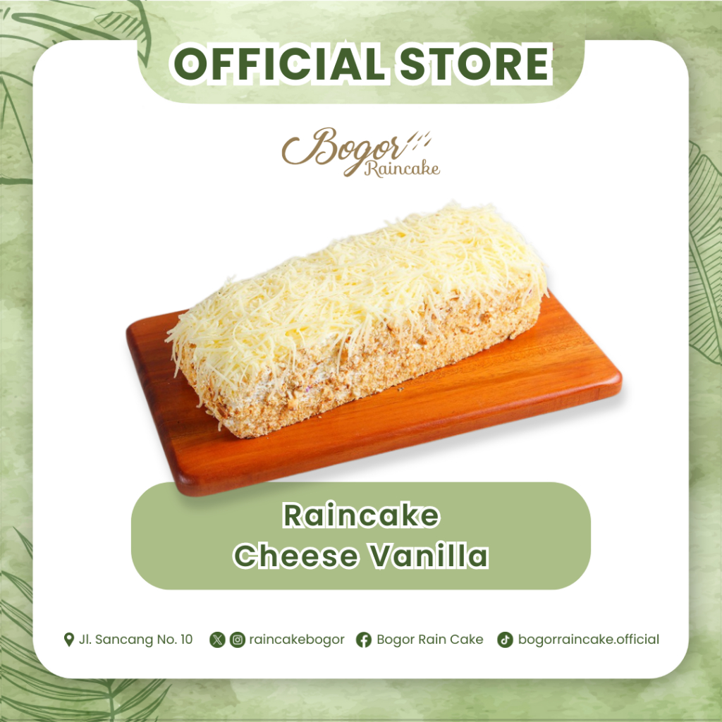 

Bogor Raincake - Raincake Cheese Vanilla - Cheesecake Otentik dari Bogor Raincake