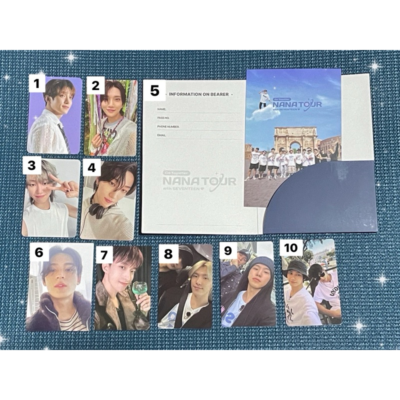 PC PHOTOCARD SEVENTEEN NANA TOUR GIFT MINGYU JUN DOKYEOM DK JEONGHAN