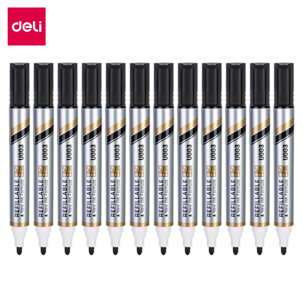 

Deli Spidol Whiteboard Marker BLACK 2.0mm 1pc mudah di hapus dan tidak beracun EU00320