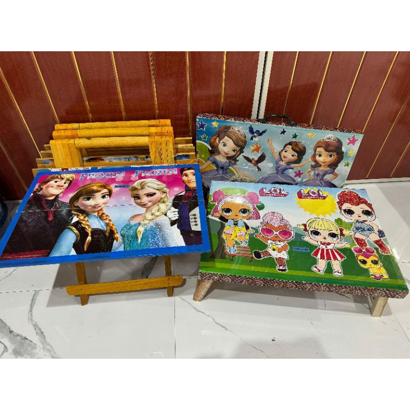 Meja Belajar/Meja Belajar Lipat Kayu/Meja Lipat Kotak/Meja lipat polos