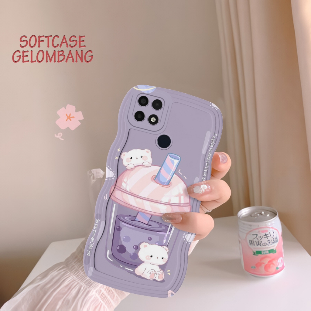 Soft Case Gelombang HP OPPO A15 - OPPO A15s - Casing Gelombang - Espa.id - Fashoin Case - Case Cewek