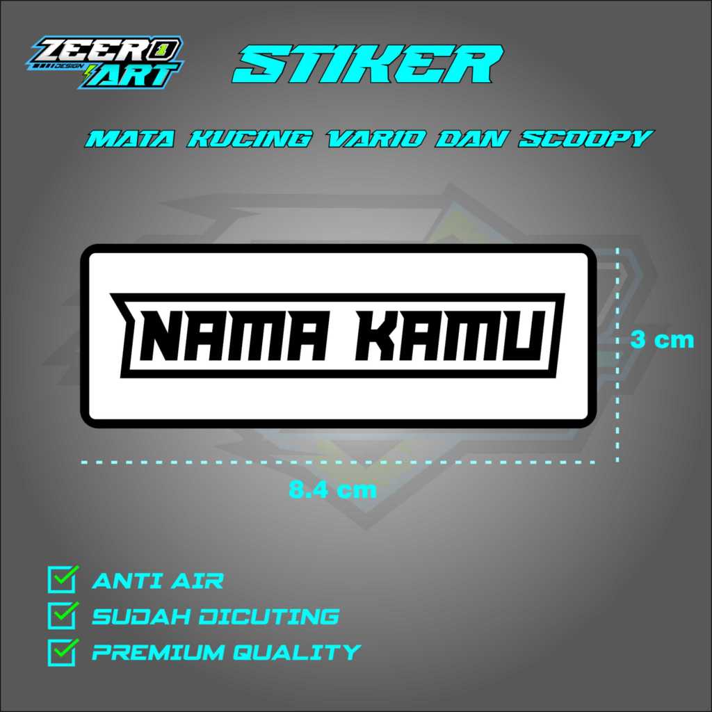 Stiker Racing Viral Mata Kucing Belakang Spakbor Cocok Untuk Vario dan Scoopy / setiker / sticker / 