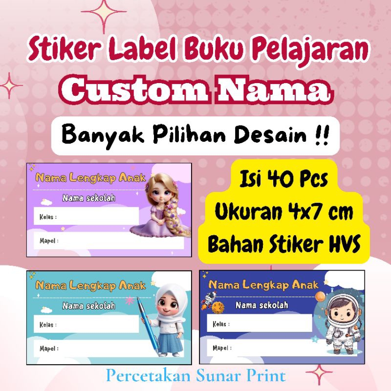 

(Part 4) STIKER LABEL BUKU PELAJARAN CUSTOM NAMA DAN SEKOLAH