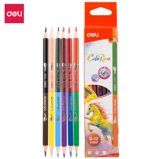 

Deli Dual Colored Pencil 6 Colors EC00500