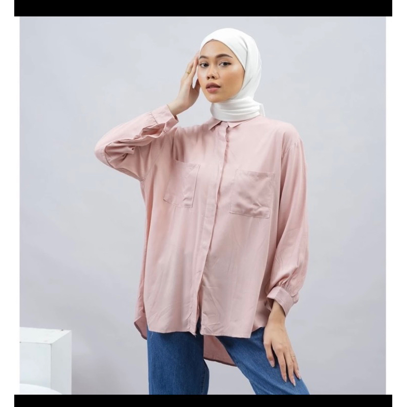 KEMEJA POLOS OVERSIZE KEMEJA RAYON TWILL KEMEJA CEWEK KEMEJA RAYON PREMIUM