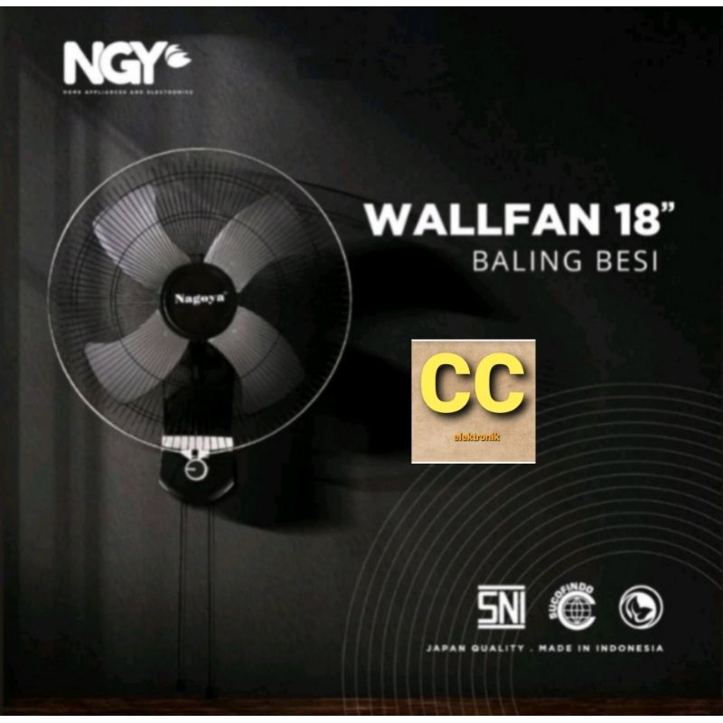 Kipas Angin Dinding Gantung Besi 18 inc / Nagoya Tornado Wall Fan NG-18WF / welhome
