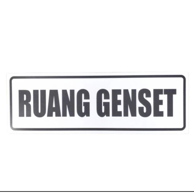 

SIGN STICKER RUANG GENSET UKURAN 20CM X 5CM BEST QUALITY