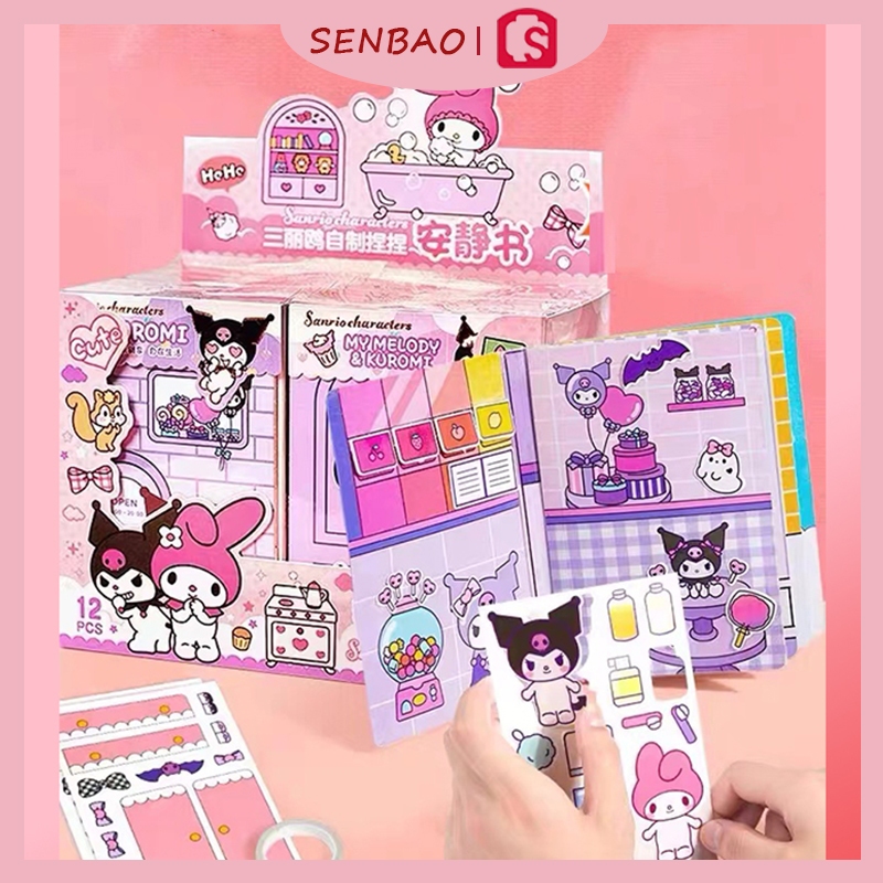 

SENBAO Tidak Perlu Memotong Quiet Book Buku Sticker Lucu Jumbo Bubble 3D Sticker Book Melody