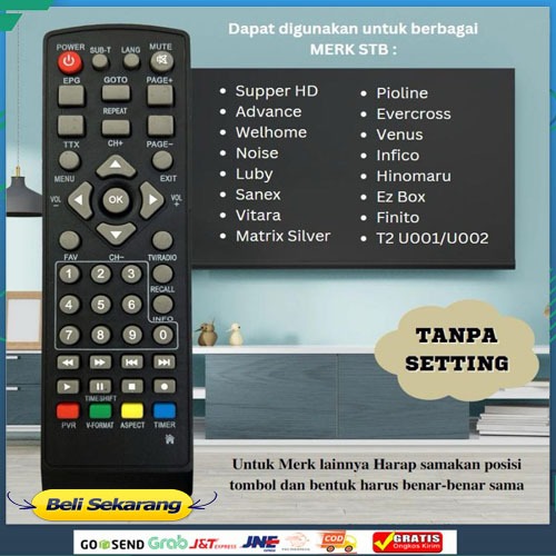 Remot Multi Set Top Box / Remot STB Universal / Remot Set Top Box Multi / Remot Set Top Box Serbagun