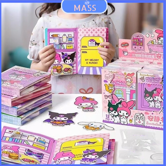 

MASS Toys Tidak Perlu Memotong Quiet Book Jumbo Bubble 3D Sticker Busy Buku Sticker Lucu Book Melody