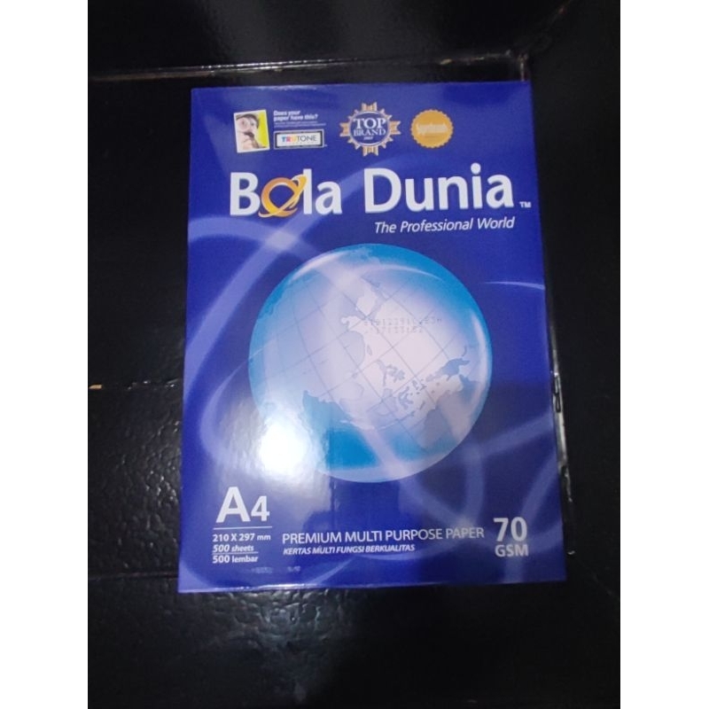 

Kertas HVS Bola Dunia (A4) 70 Gsm