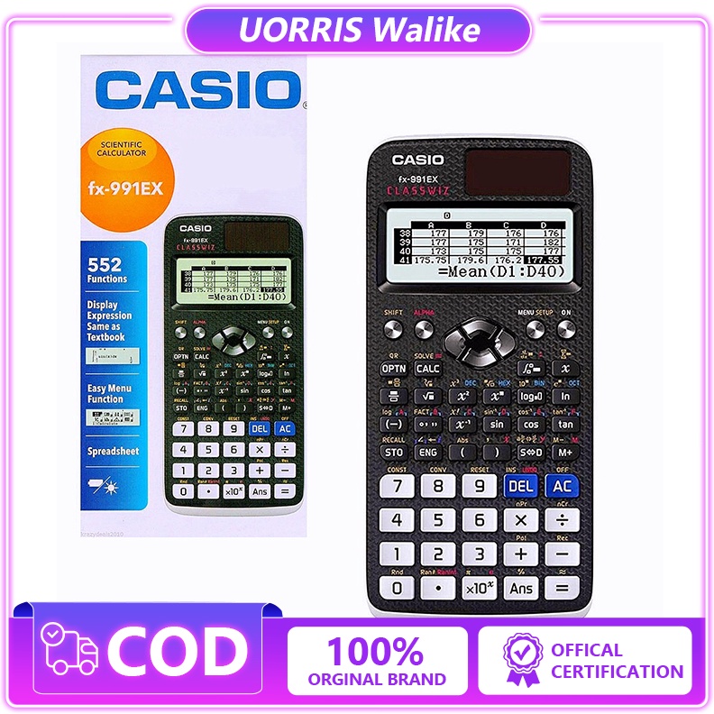 

STOCK Casio FX991EX FX991ex FX 991ex Scientific Calculator Classwiz scientific Calculator Black c H5D8