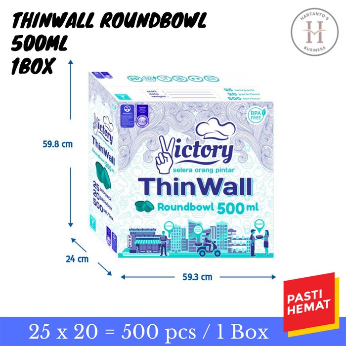 THINWALL ROUNDBOWL VICTORY 500 ML 1 DUS