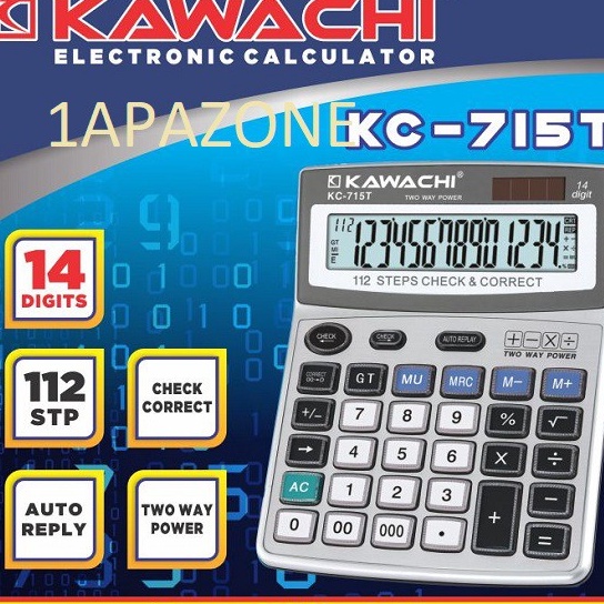 

Kalkulator electronic 14Digits KC715T KAWACHI w V7W3