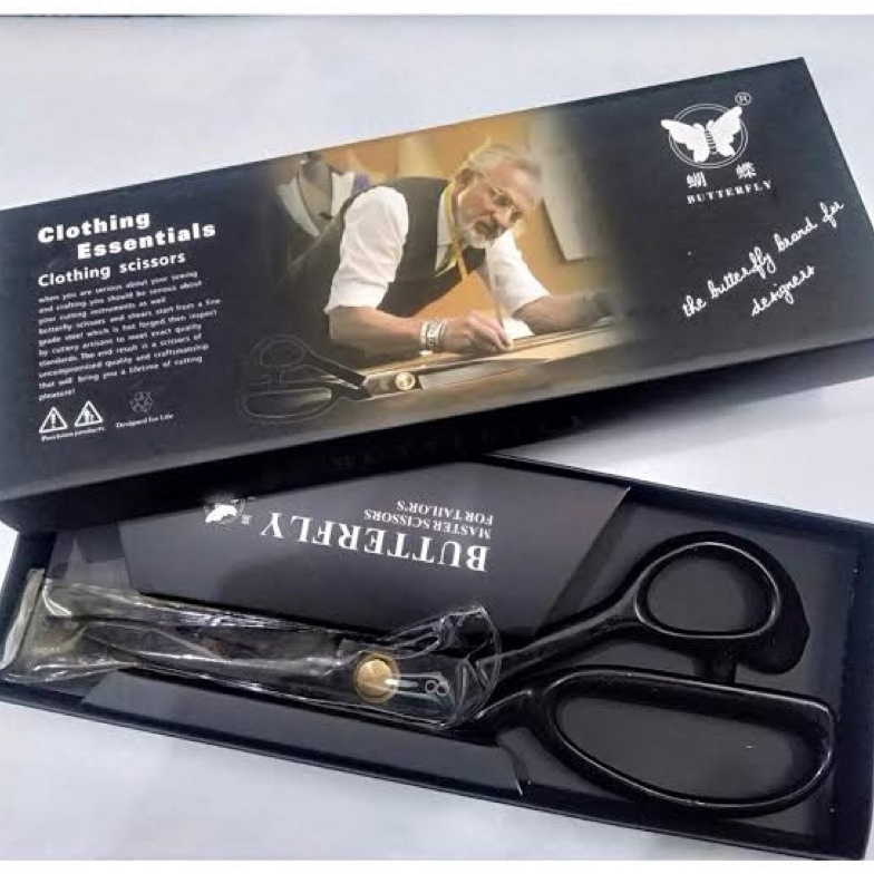 

ORIGINAL Gunting Bahan Kain Butterfly Baja Hitam 8 9 1 Inch m V2G5