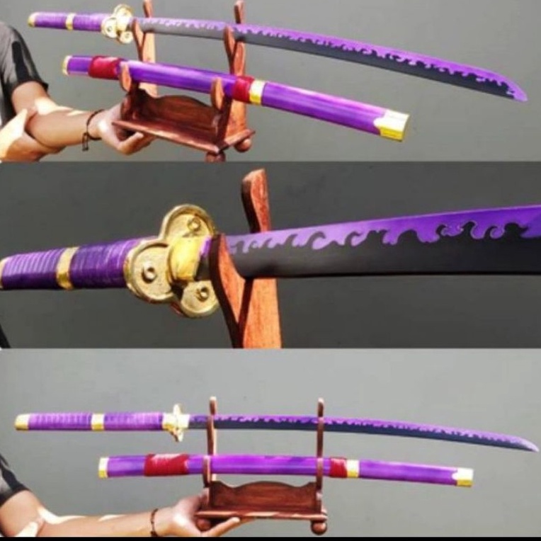 KODE Y22B mainan katana kayu Enma Zoro one piece COSPLAY