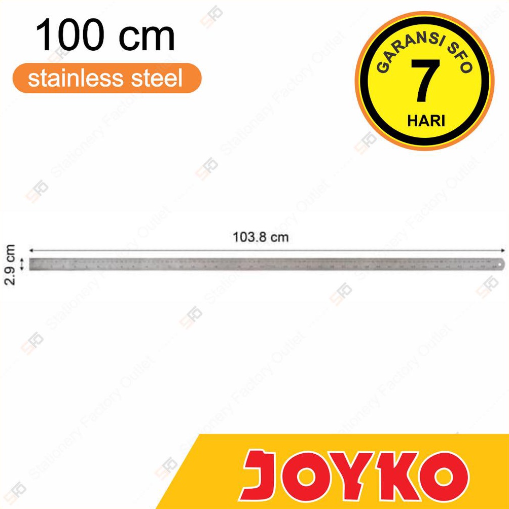 

Penggaris Besi Joyko 1cm RLST1 Stainless Steel Ruler 1 cm s V8F3